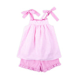 Pink Stripe Aurora Short Set