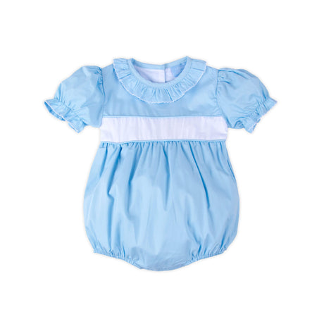 Light Blue Ruffle Collared Bubble