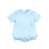 Solid Light Blue Collared Bubble