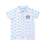 Bunnies & Carrots Blue Polo