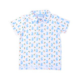 Bunnies & Carrots Blue Polo