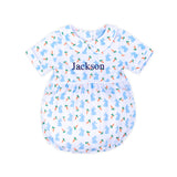 Bunnies & Carrots Blue Collared Bubble