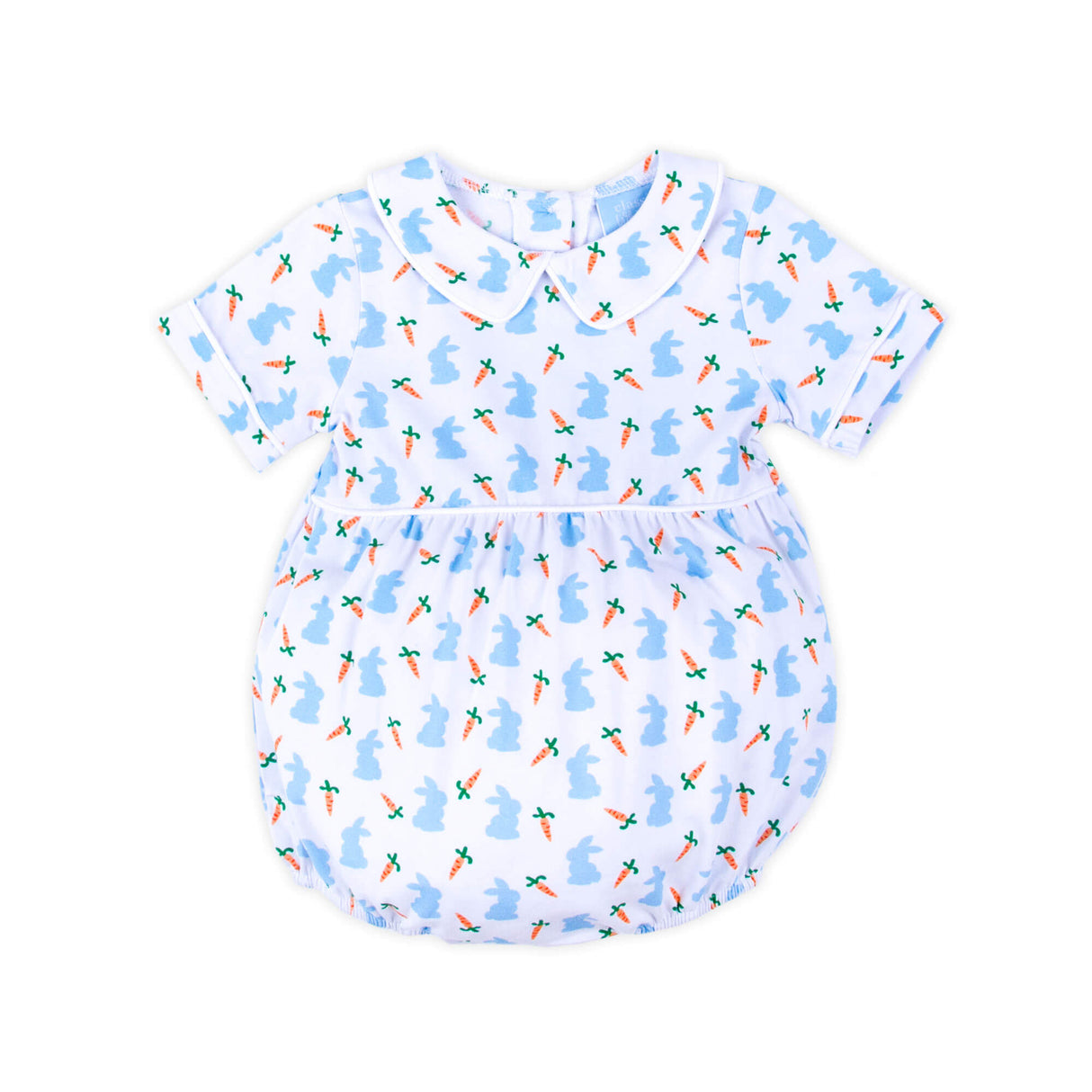 Bunnies & Carrots Blue Collared Bubble