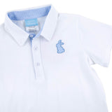 Blue Bunny White Short Sleeve Polo