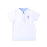 Blue Bunny White Short Sleeve Polo