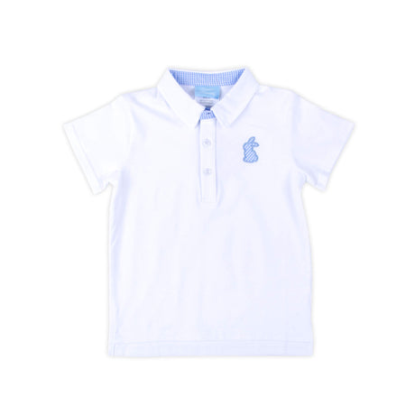 Blue Bunny White Short Sleeve Polo