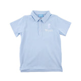 Bunny Light Blue Stripe Short Sleeve Polo