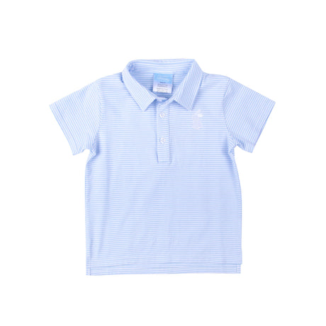 Bunny Light Blue Stripe Short Sleeve Polo