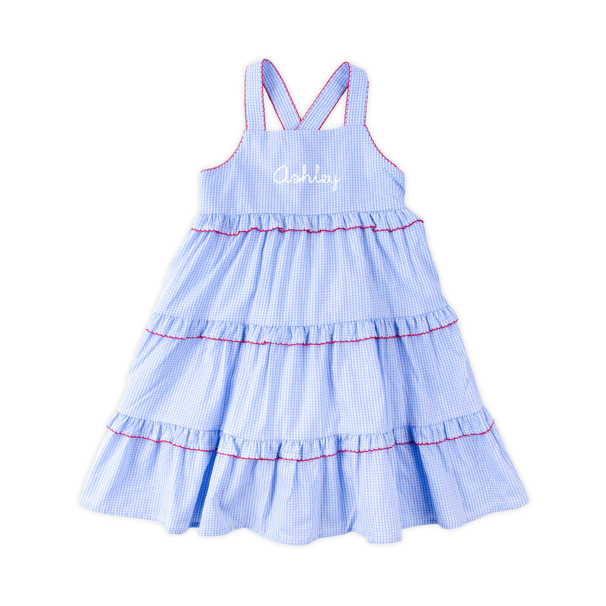 Light Blue Gingham Bria Dress