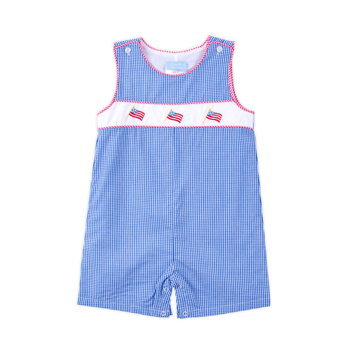 Little Patriot Blue Gingham Jon Jon