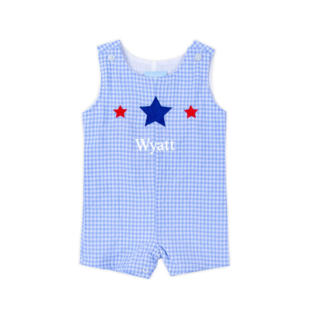 Star Spangled Light Blue Gingham Jon Jon