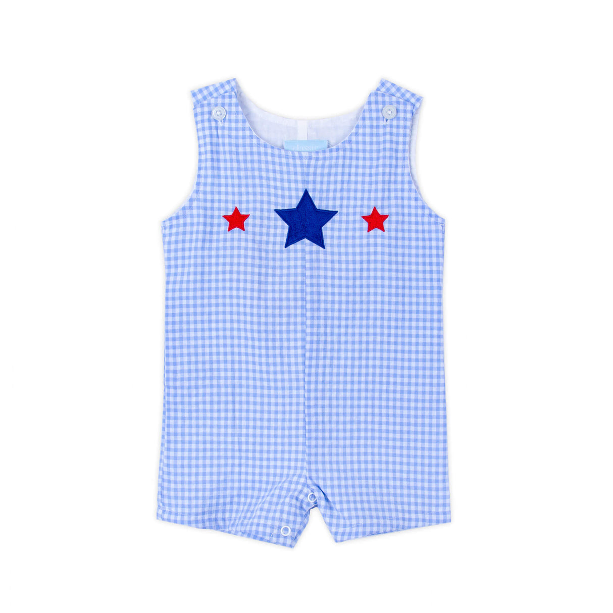 Star Spangled Light Blue Gingham Jon Jon