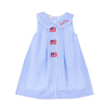 Flag Light Blue Gingham Jane Dress