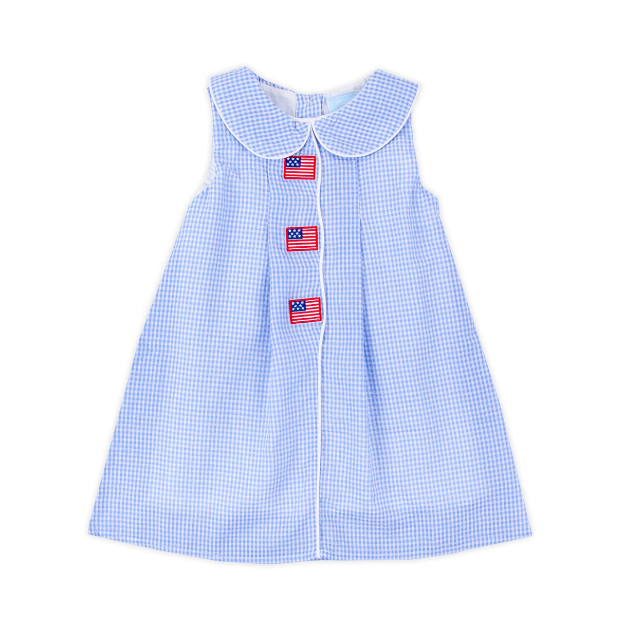 Flag Light Blue Gingham Jane Dress