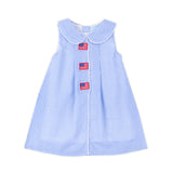 Flag Light Blue Gingham Jane Dress