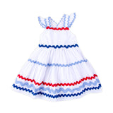 Red, Blue & Royal Ric Rac Dress