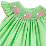 Hop To It Green Bunny Smocked Bloomer Set
