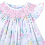 Sunshine Floral Smocked Angel Sleeve Dress