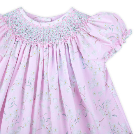 Blossom Branch Floral Smocked Bishop Dress