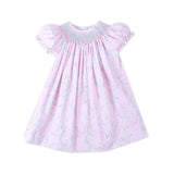 Blossom Branch Floral Smocked Bishop Dress