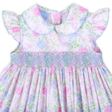 Bunny Floral Smocked Collared Dress