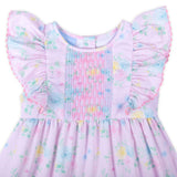 Rose Floral Geo Smocked Rachel Dress