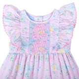 Rose Floral Geo Smocked Rachel Bubble