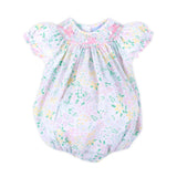 Hopping Bunny Smocked Garden Floral Bubble