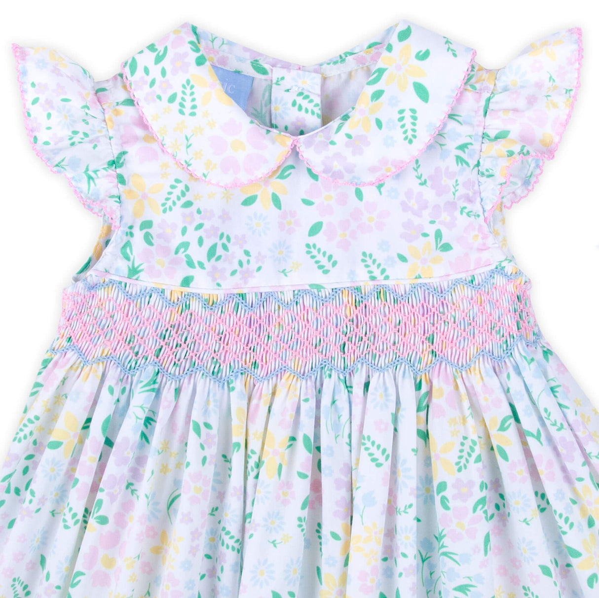 Garden Floral Smocked Collared Dress