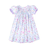 Butterfly Floral Smocked Bishop Dress