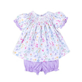 Butterfly Floral Smocked Bishop Bloomer Set