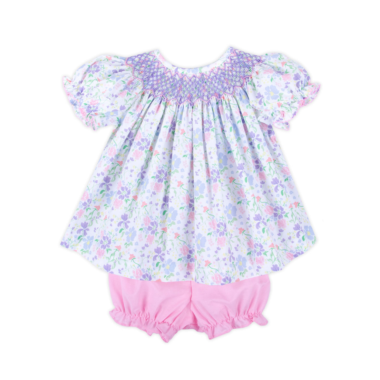 Poppy Floral Smocked Bloomer Set