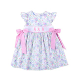 Pink Bunny Floral Smocked Beverly Dress