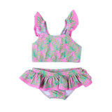 Paradise Palm Pink Two Piece Swimsuit