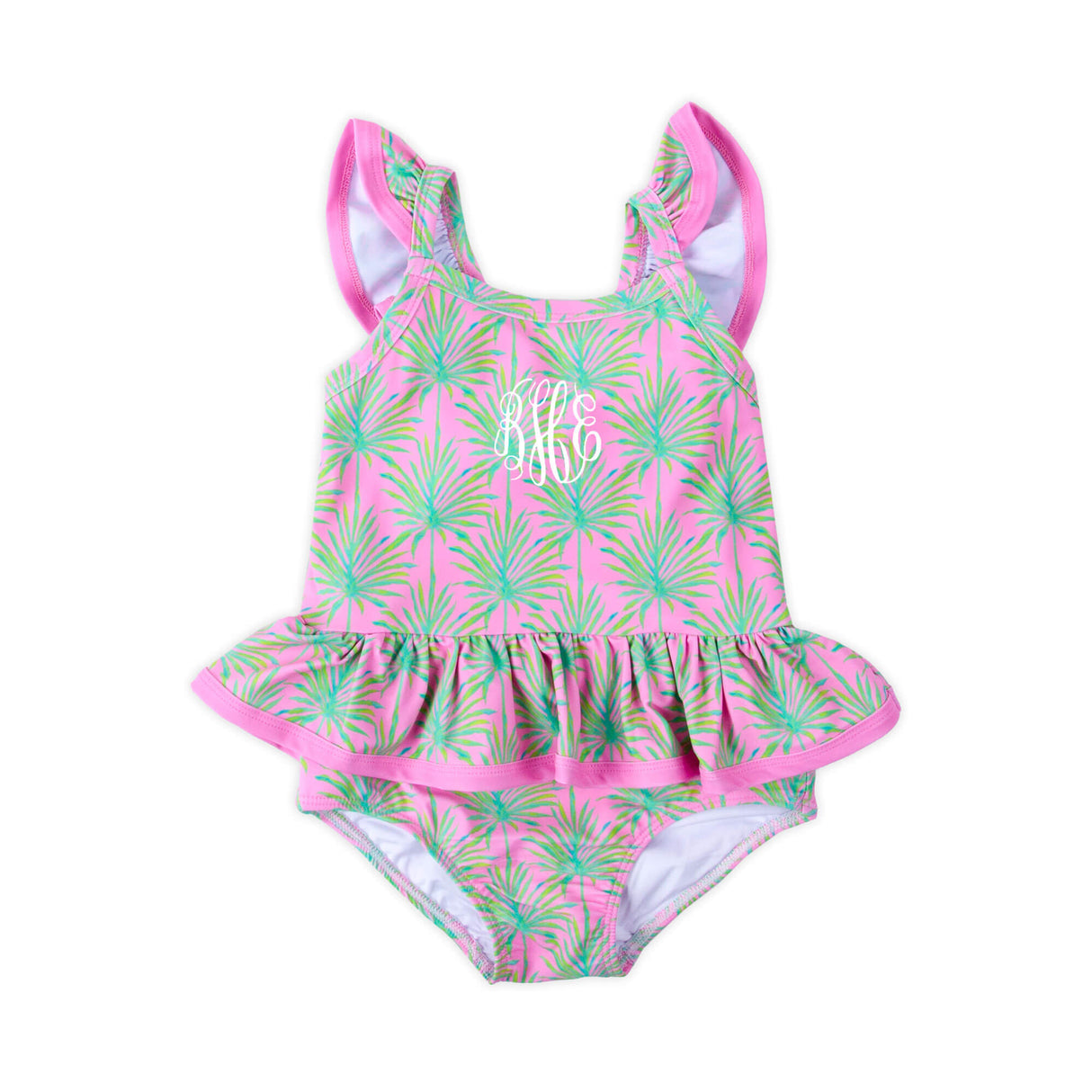 Paradise Palm Pink One Piece Swimsuit