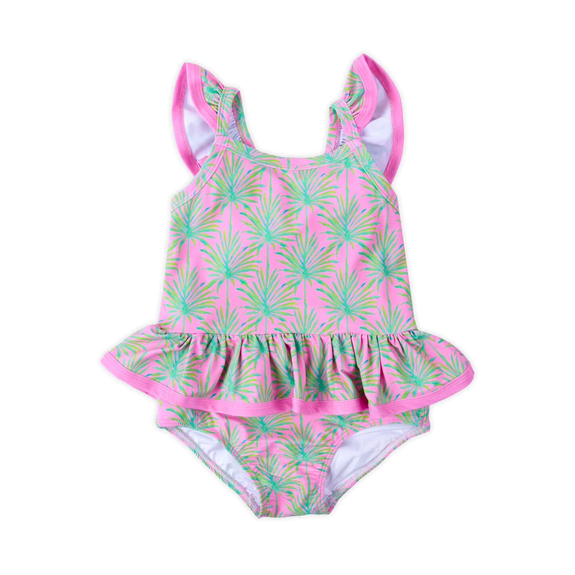 Paradise Palm Pink Print One Piece Swimsuit – Classic Whimsy