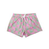 Paradise Palm Pink Swim Trunks