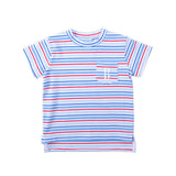 Patriotic Play Red & Blue Stripe Short Sleeve Pocket Shirt