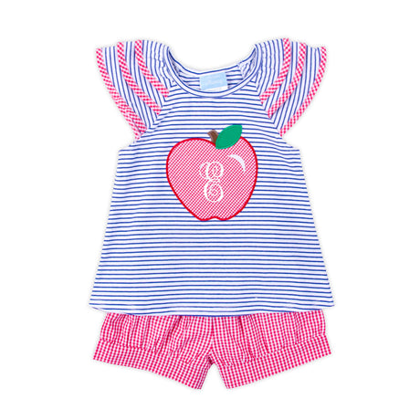 Good Apple Blue Stripe Milly Short Set