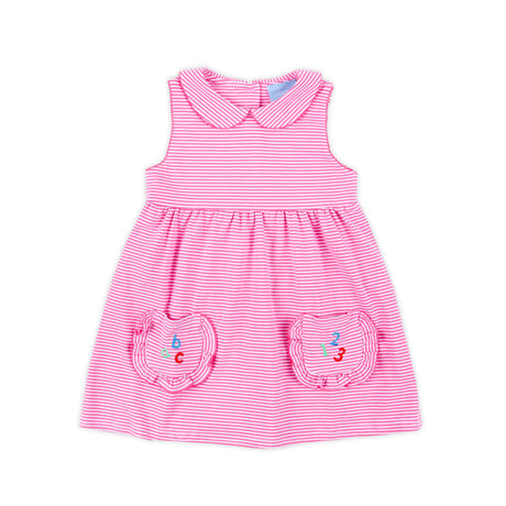 ABC & 123 Pink Stripe Caroline Dress