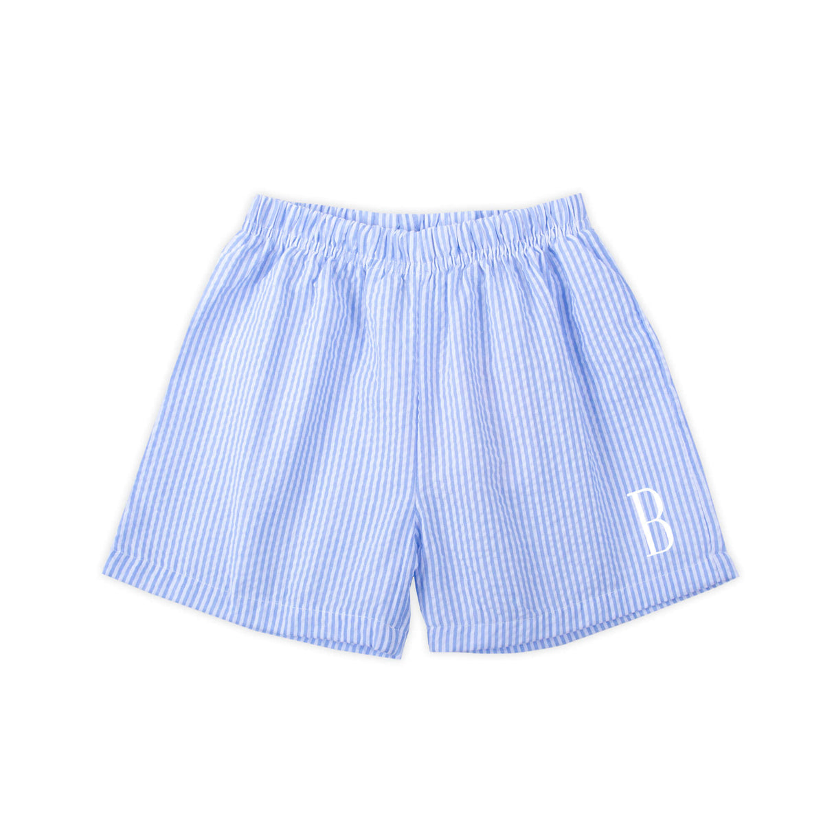 Light Blue Stripe Seersucker Shorts