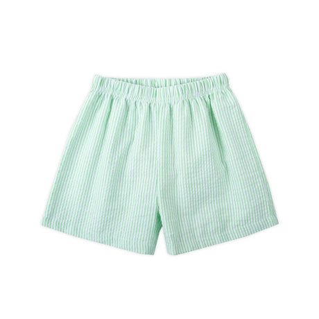 Green Stripe Seersucker Shorts