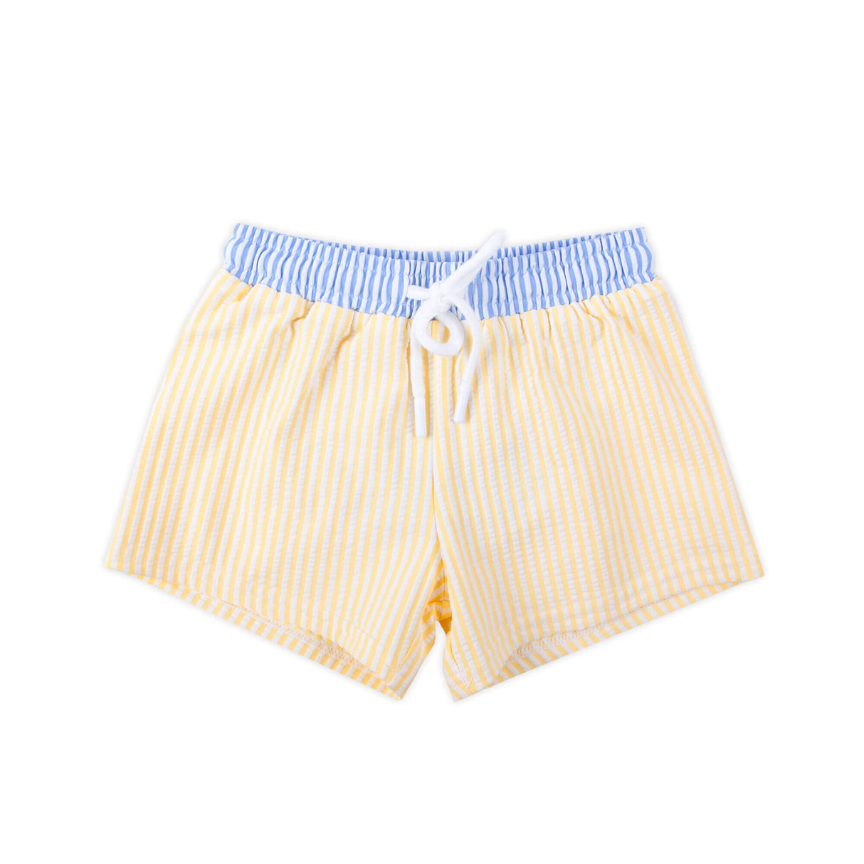 Santorini Yellow & Blue Stripe Swim Trunks