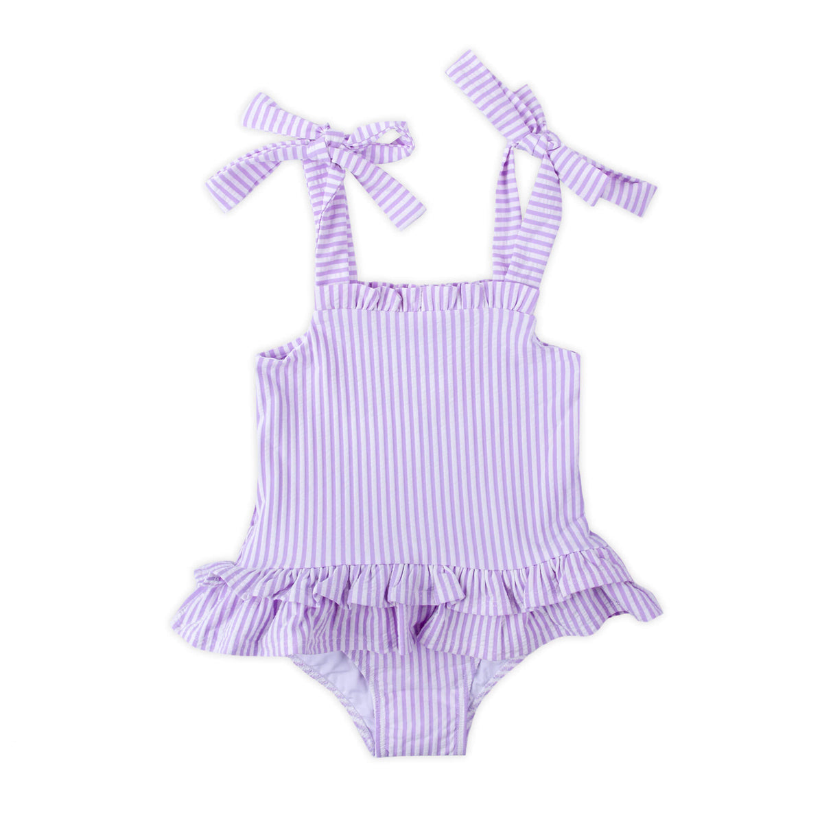 Santorini Purple Stripe One Piece Swimsuit