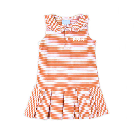 Burnt Orange Stripe Tennis Dress