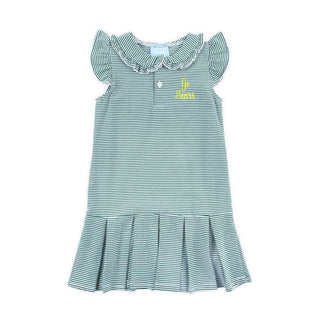 HUNTER GREEN STRIPE RUTH DRESS