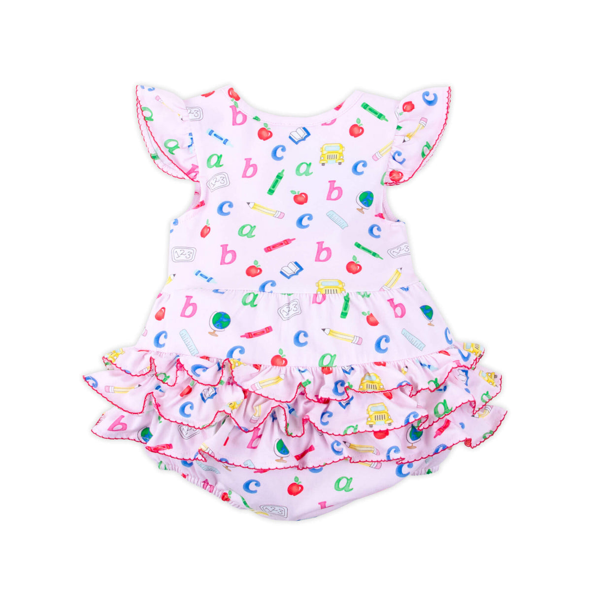 Easy as ABC Pink Ruffle Bubble