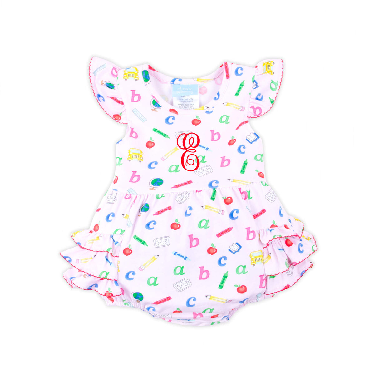 Easy as ABC Pink Ruffle Bubble