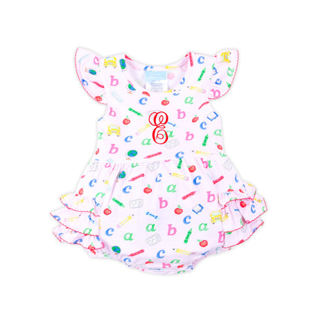 Easy as ABC Pink Ruffle Bubble