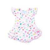Easy as ABC Pink Ruffle Bubble
